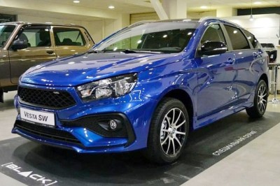 Тюнинг передний бампер QUASAR ROMB на LADA VESTA SW универсал